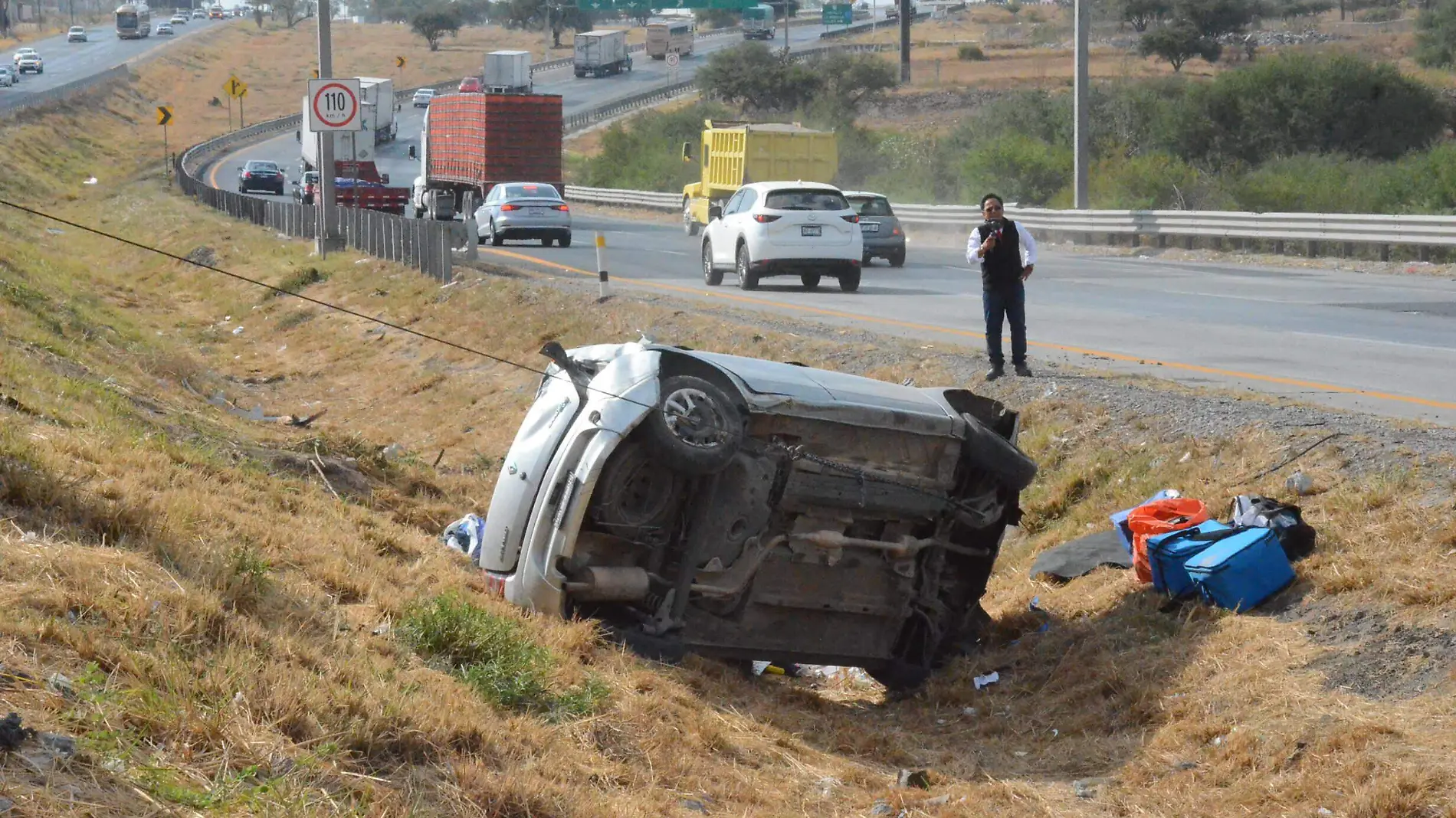 Con las modificaciones prevén disminuir riesgos en la carretera. Foto Luis Luévanos.El Sol de San Juan del Río.